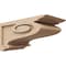 Ekena Millwork 8"W x 16"D x 8"H Wide Scroll Rough Cedar Woodgrain TimberThane Corbel, Primed Tan CORUR08X16X08SCRRCPR - alternate 1
